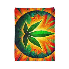 Psychedelic Leaf - Soft Polyester Blanket