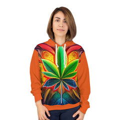 420 Leaf Orange  - Unisex Pullover Hoodie (AOP)