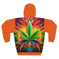 420 Leaf Orange  - Unisex Pullover Hoodie (AOP)