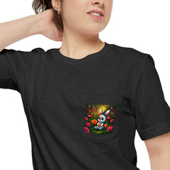 Dia de Los Muertos Conejo - Unisex Pocket T-shirt