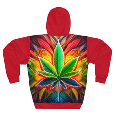 420 Leaf Red  - Unisex Pullover Hoodie (AOP)