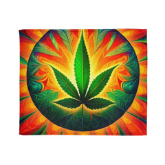 Psychedelic Leaf - Soft Polyester Blanket