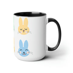 Bunny - Two-Tone Coffee Mugs, 15oz