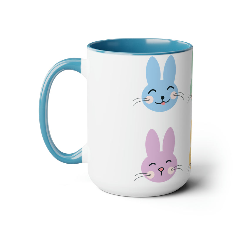 Bunny - Two-Tone Coffee Mugs, 15oz