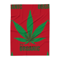 420 Organic - Arctic Fleece Blanket Red