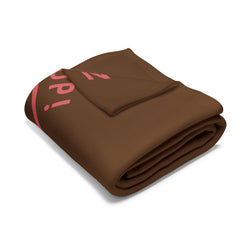 Woman Up - Arctic Fleece Blanket Brown