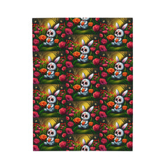 Dia de los Muertos Conejo - Velveteen Plush Blanket