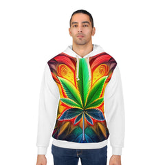 420 Leaf White - Unisex Pullover Hoodie (AOP)