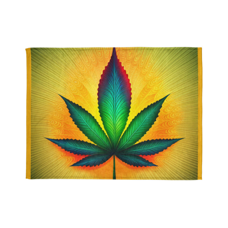 420 Yellow Leaf - Soft Polyester Blanket