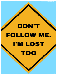 Don't Follow. I'm Lost Too