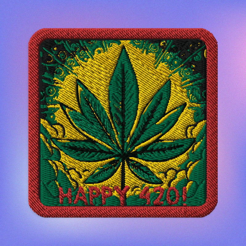 Happy 420! - Embroidered patches